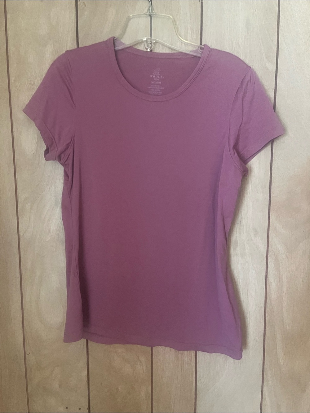 Women's Short Sleeve Crewneck Tee - Mauve Pink wool x